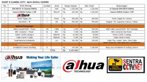 Paket CCTV 8 Camera DAHUA 2019