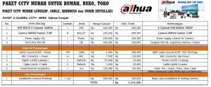 Paket CCTV 4 Camera DAHUA 2019
